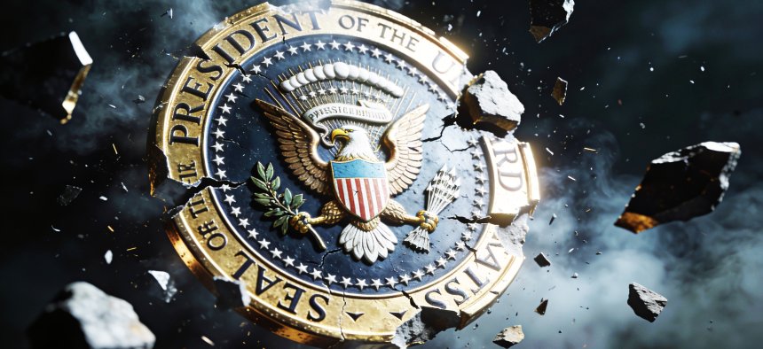 Герб Администрации Президента США, абстракция