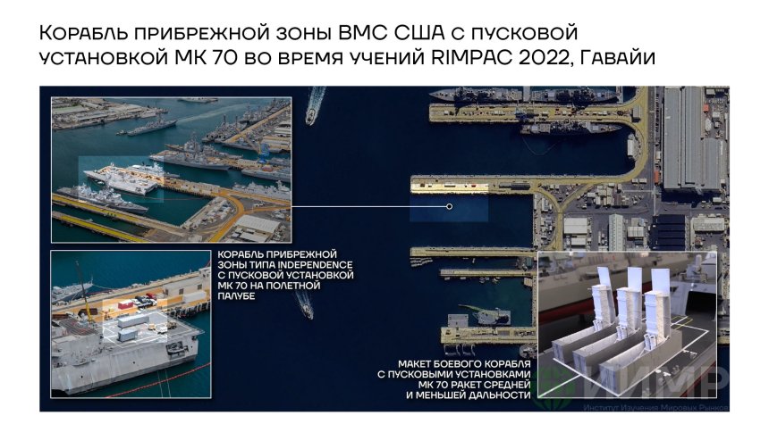 Корабль прибрежной зоны ВМС США с пусковой установкой МК 70