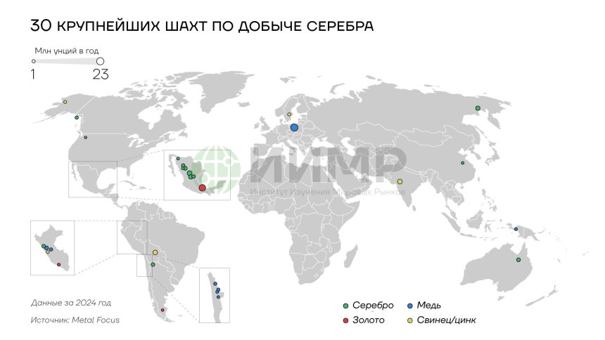 30 крупнейших шахт по добыче серебра