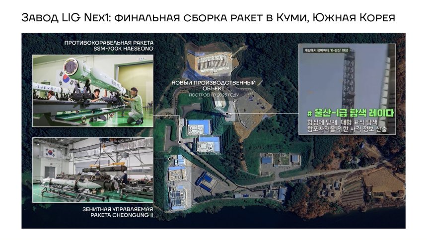 Завод LIG Next: финальная сборка ракет в Куми, Южная Корея