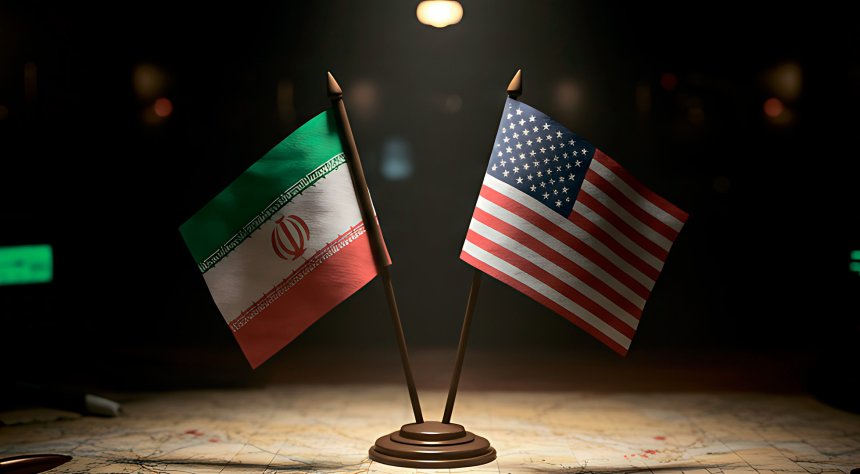 Флаги Ирана и США