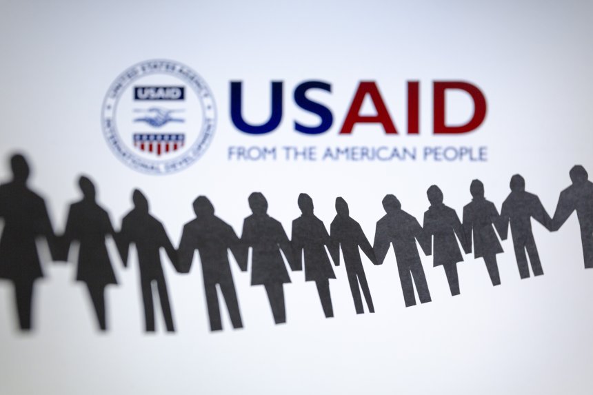 USAID Logo and Paper Figures Chain