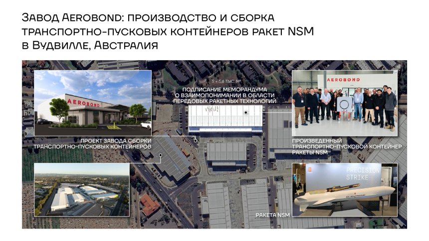 Завод Aerjbono: производство и сборка транспортно-пусковых контейнеров для ракет NSM в Вудвилле, Австралия
