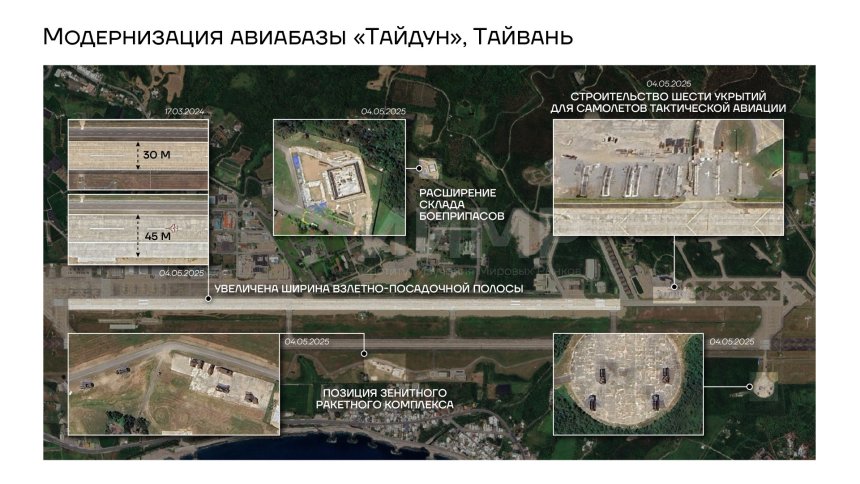 Модернизация авиабазы "Тайдун", Тайвань