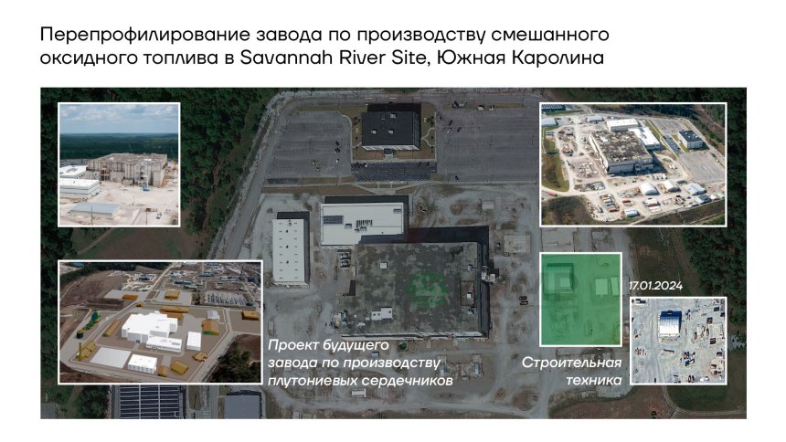 Перепрофилирование завода по производству смешанного оксидного топлива в Savannah River Site