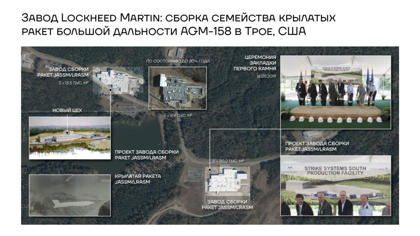 Завод Lockheed Martin: сборка семейства крылатых ракет большой дальности FGM-158 в Трое, США