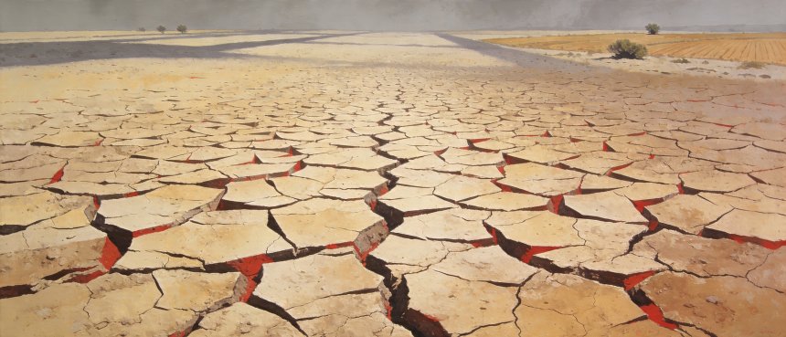 Потрескавшаяся земля, абстракция
