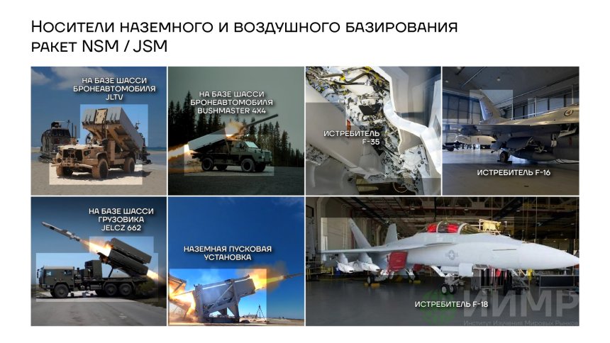 Носители наземного и воздушного базирования ракет NSM/JSM