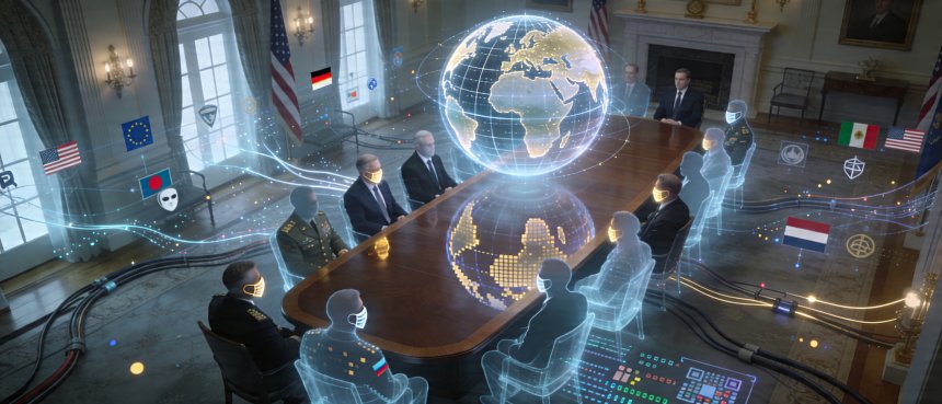 Заседание Бильдербергского клуба, абстракция